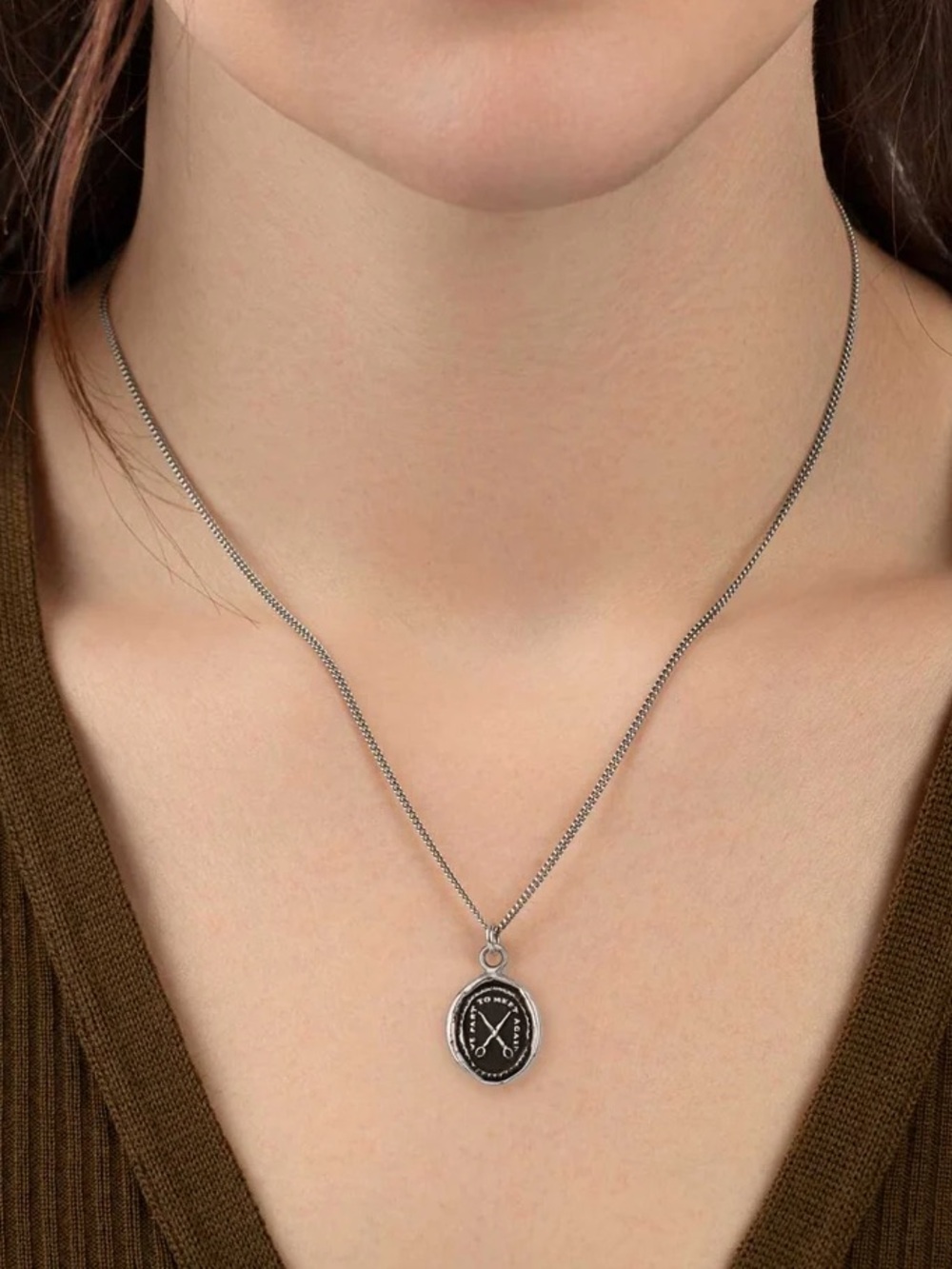 Pyrrah Tailsman “WE PART TO MEET AGAIN” Necklace